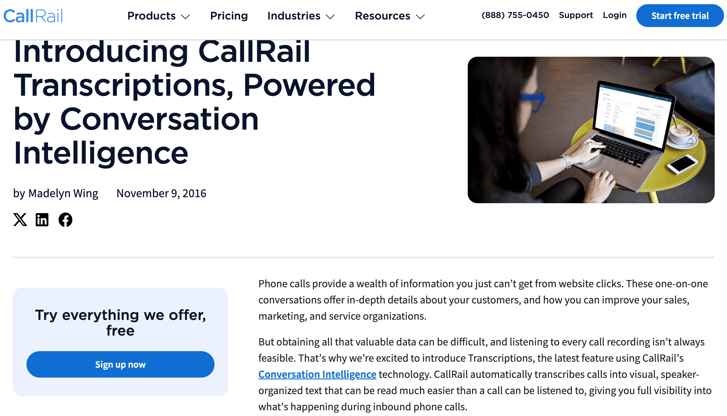 call rail transcribing call tracking