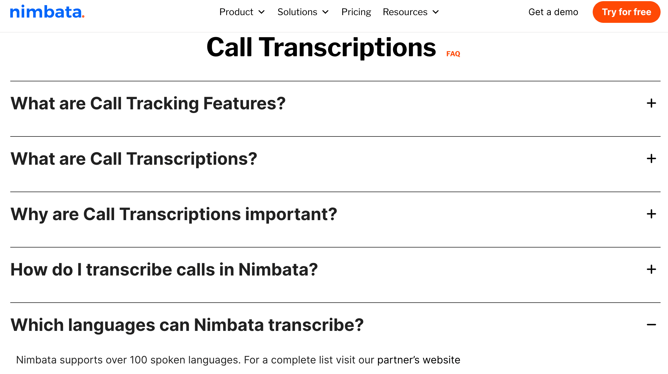 nimbata call transcription