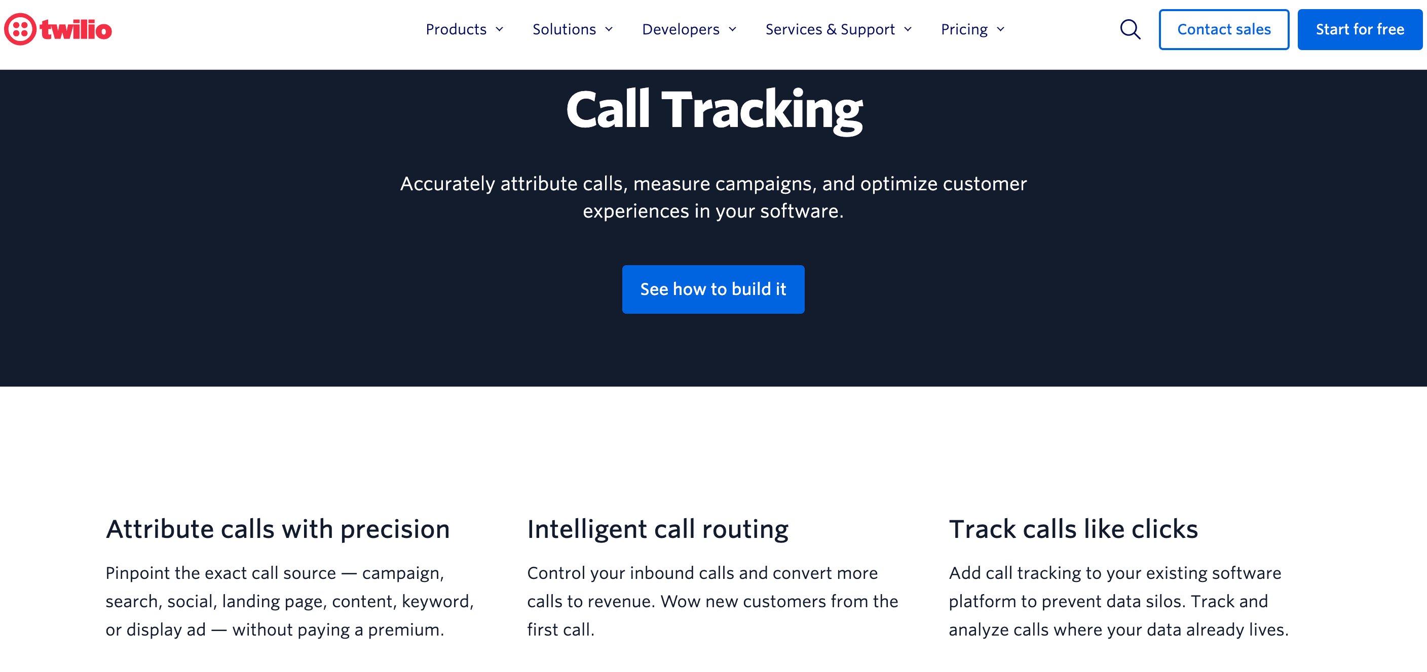 twilio online call tracking